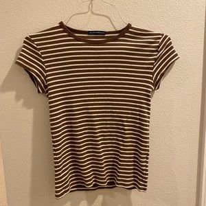 Brandy Melville stripped brown long top